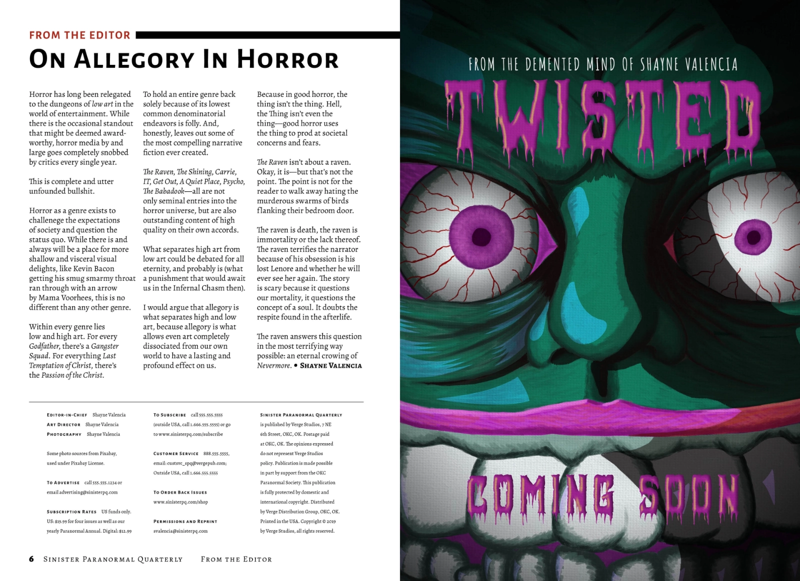 Sinister Paranormal Quarterly